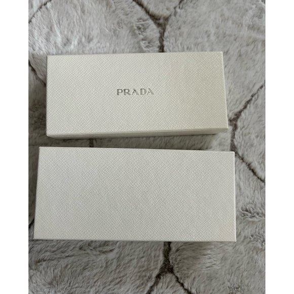Prada Case Sunglasses Small Storage Box White 3" x 6.5" x 1.8" - Picture 2 of 8
